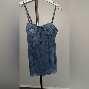 Denim mini dress